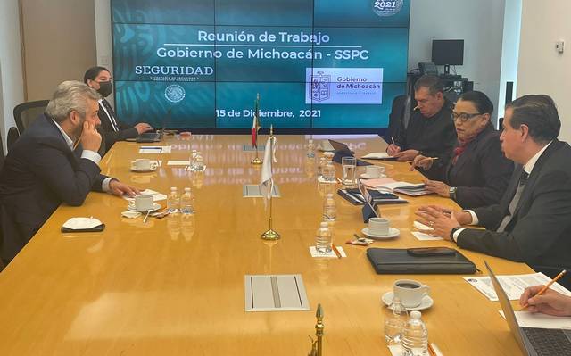 Se reúne Bedolla con titular de Seguridad y Protección Ciudadana federal